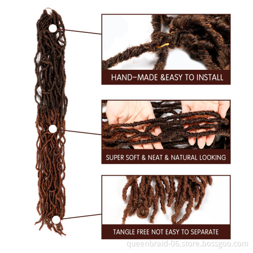 21strands 36" 90g Goddess Locs Crochet Hair Synthetic Ombre Nu Locs Crochet Braiding Hair Extensions Crochet Goddess Nu Locs